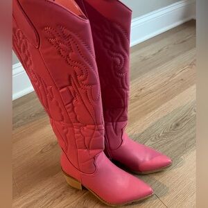 Pink cowgirl boots